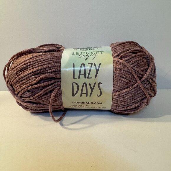 1 Skein Lion Brand Lazy Days Yarn - Woodrose - Picture 1 of 3